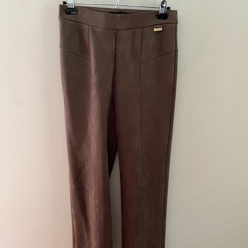 Marc New York Brown Faux Suede Straight Leg Pant M
